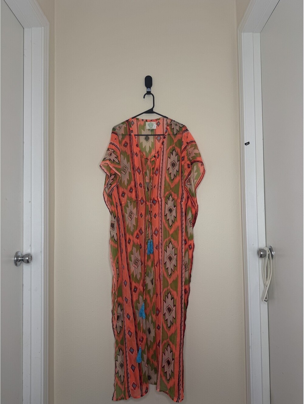 ZL Pattern Swim Cover Up Dress Pink Women's One Size NWT - Picture 1 of 5